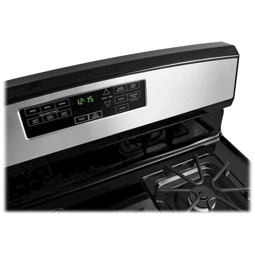 Alt View Zoom 1. Amana - 5.0 Cu. Ft. Self-Cleaning Freestanding Gas Range - Stainless Steel.