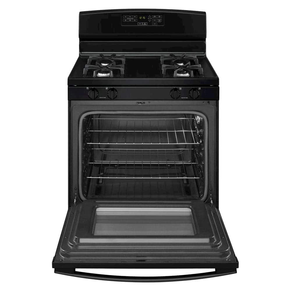 Alt View 11. Amana - 5.0 Cu. Ft. Self-Cleaning Freestanding Gas Range - Black.