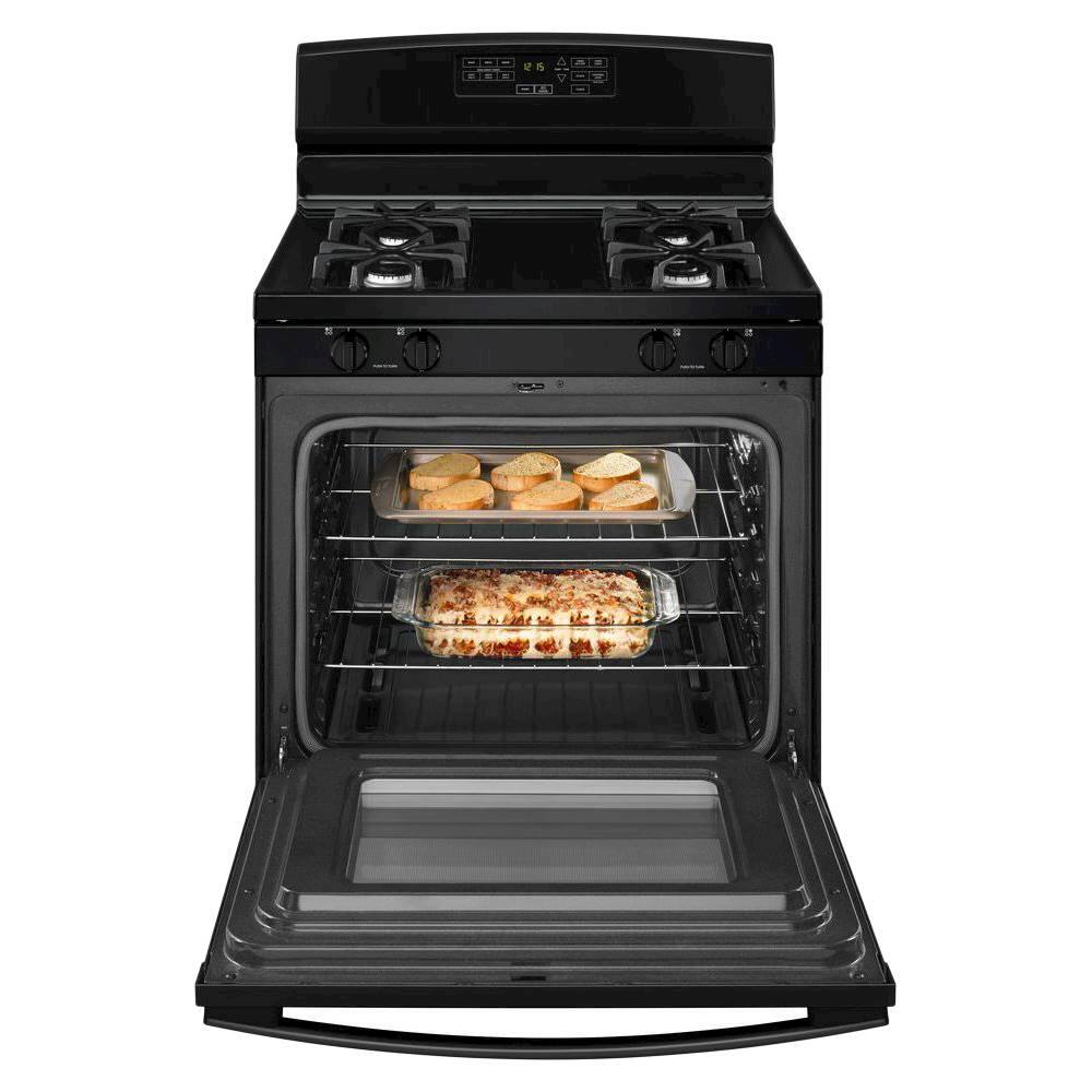 Alt View 12. Amana - 5.0 Cu. Ft. Self-Cleaning Freestanding Gas Range - Black.