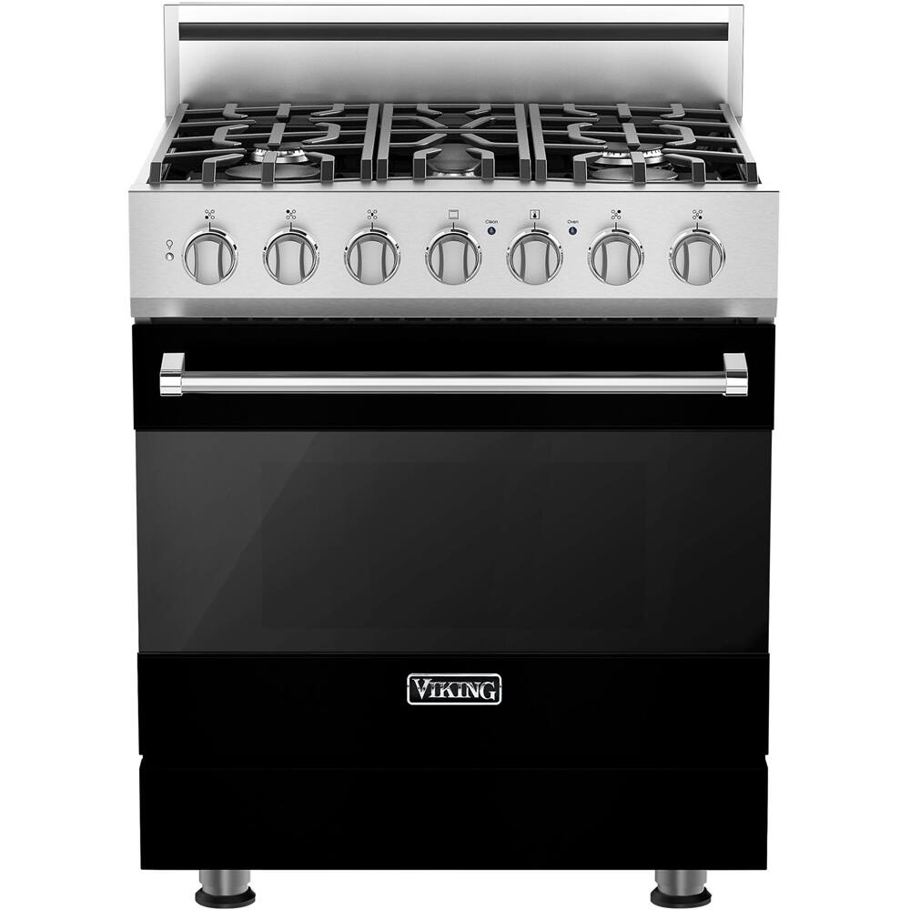 Viking - 4.0 Cu. Ft. Self-Cleaning Freestanding LP Gas Convection Range - Black