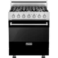 Viking - 4.0 Cu. Ft. Self-Cleaning Freestanding Gas Convection Range - Black - Front_Zoom