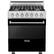 Front. Viking - 4.0 Cu. Ft. Self-Cleaning Freestanding LP Gas Convection Range - Black.