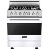 Viking - 4.0 Cu. Ft. Self-Cleaning Freestanding Gas Convection Range - White - Front_Zoom