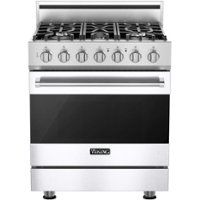 Viking - 3 Series 4.7 Cu. Ft. Self-Cleaning Freestanding Dual Fuel LP Gas Convection Range - White - Front_Zoom