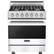 Front. Viking - 3 Series 4.7 Cu. Ft. Self-Cleaning Freestanding Dual Fuel Convection Range - White.