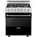 Front. Viking - 4.7 Cu. Ft. Self-Cleaning Freestanding Dual Fuel LP Gas Convection Range - Black.