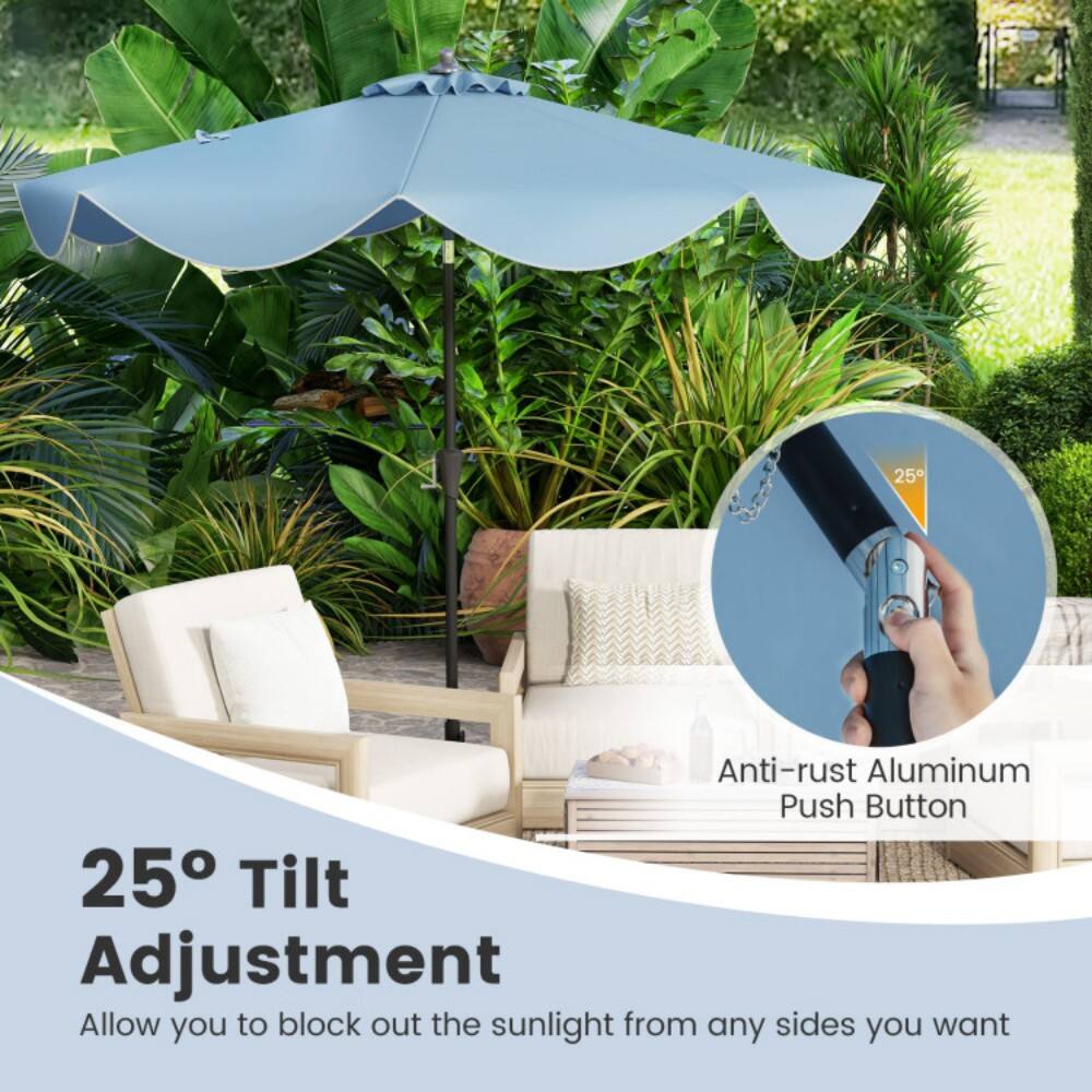 25° Tilt Adjustment  
Allow you to block out the sunlight from any sides you want  

Anti-rust Aluminum Push Button