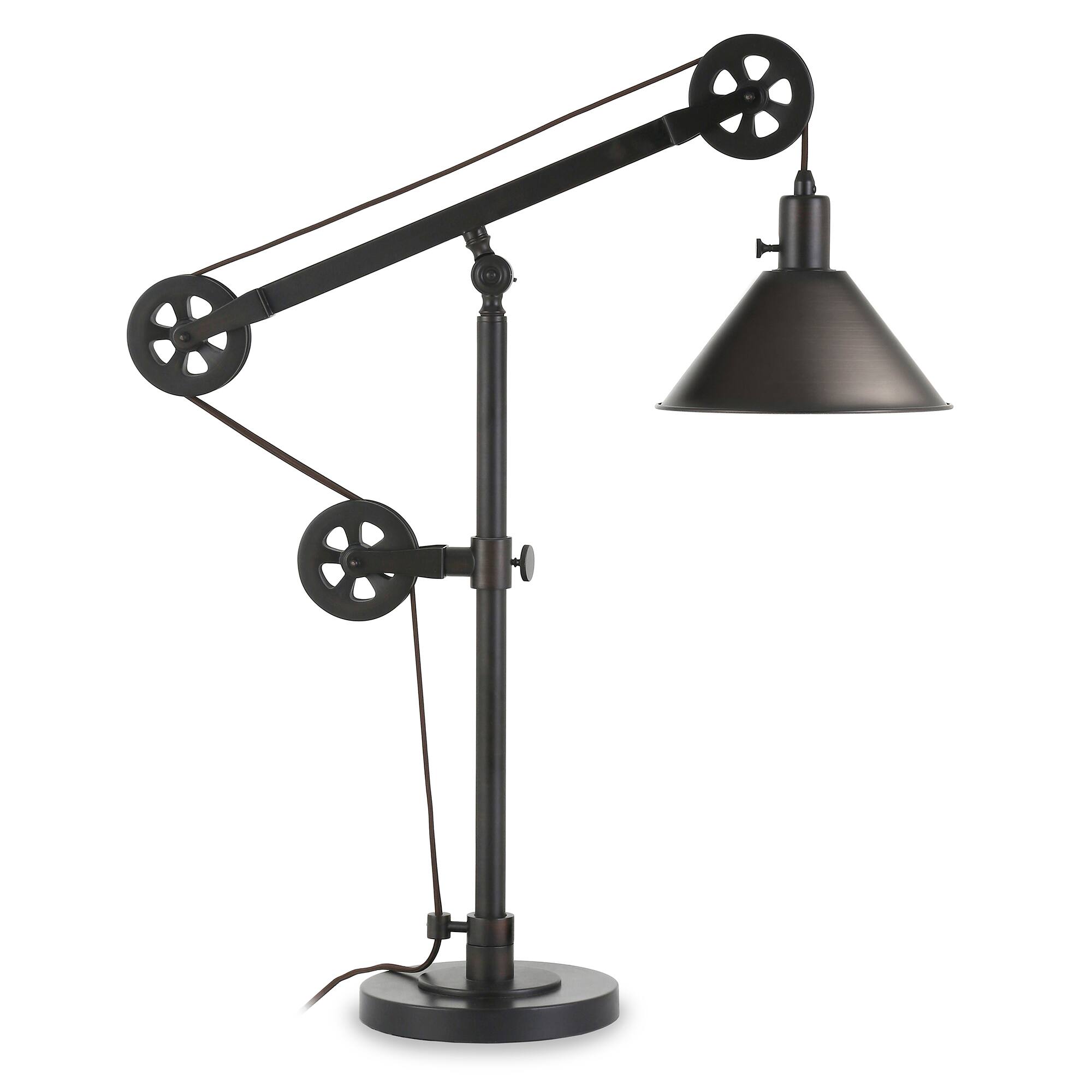Angle. Hudson&Canal - Descartes Table Lamp - Blackened Bronze.