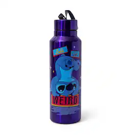 Silver Buffalo - Disney Lilo & Stitch "Let's Get Weird" 27-Ounce Stainless Steel Water Bottle - Purple