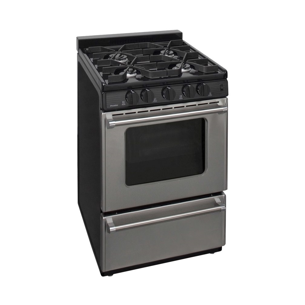 Angle View: Premier - Freestanding Gas Range - Stainless steel