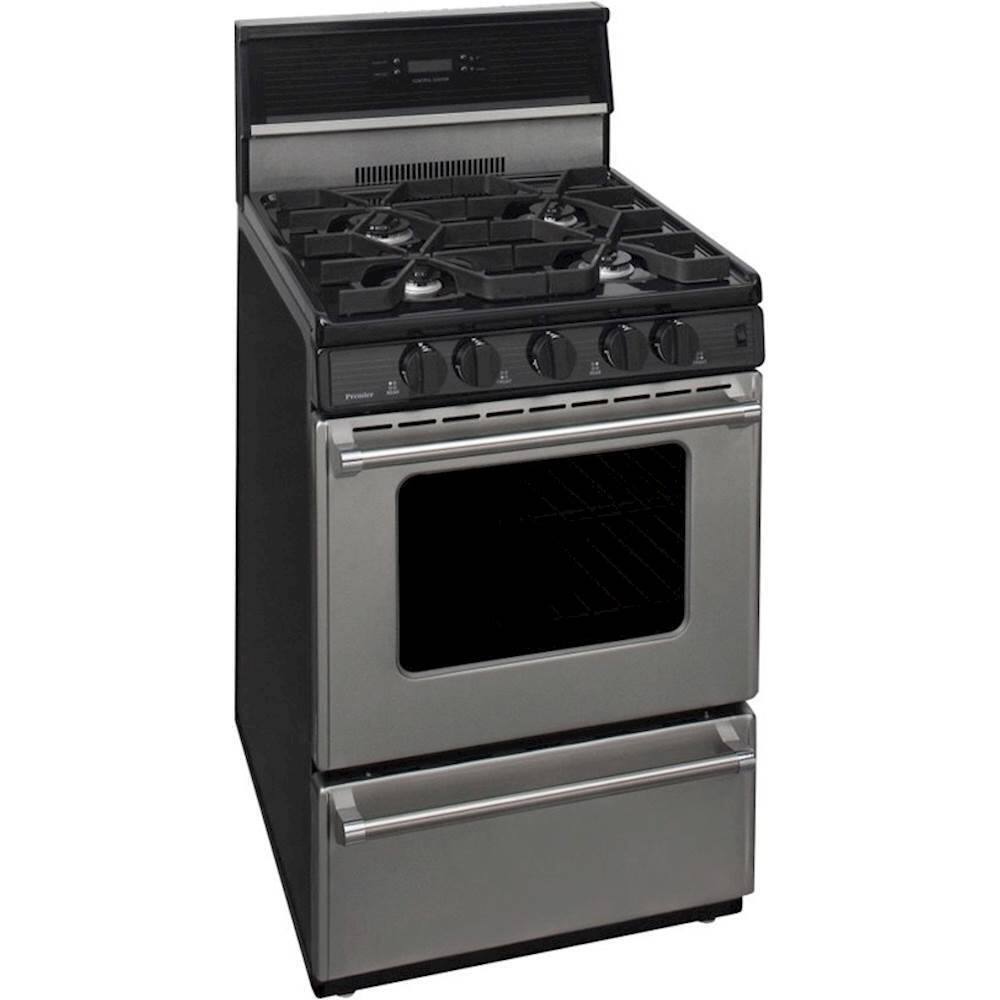 Angle View: Premier - Freestanding Gas Range - Stainless steel