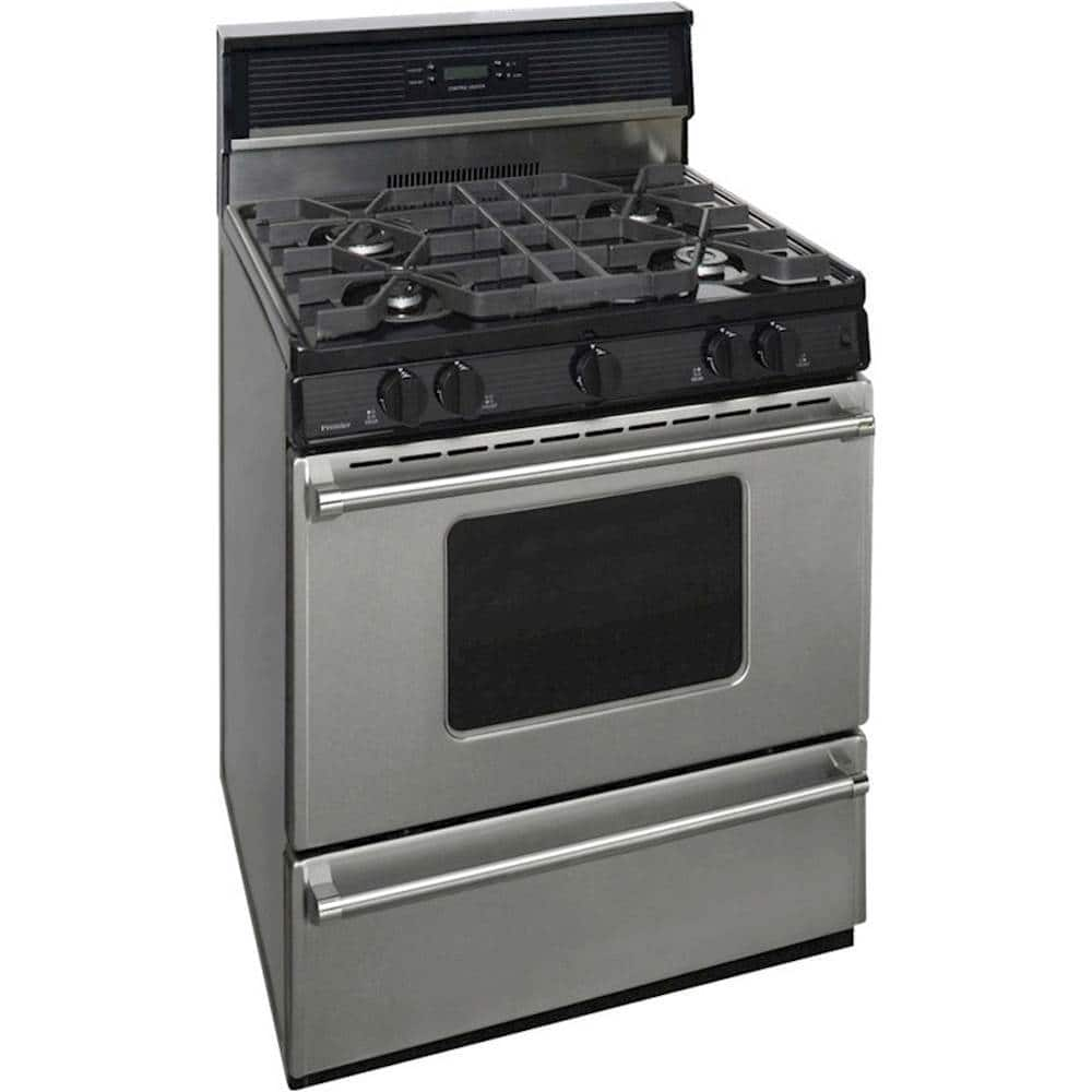 Angle View: Premier - Freestanding Gas Range - Stainless Steel