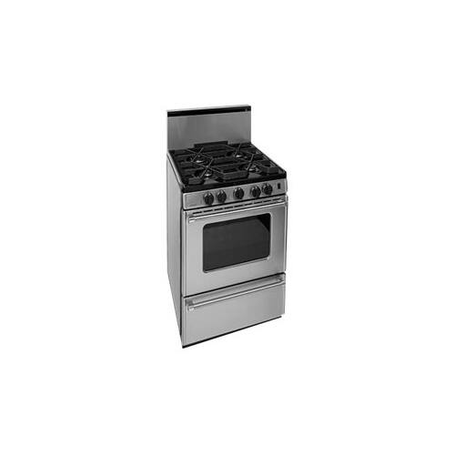 Left View: Premier - Freestanding Gas Range - Stainless Steel