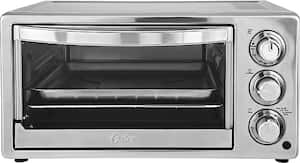 Oster - 6-Slice Toaster Oven - Stainless-Steel/Silver - Front_Standard