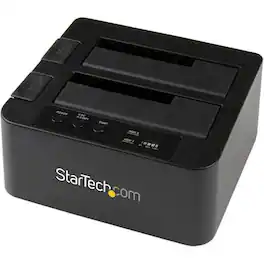 StarTech.com - Dual eSATA/USB 3.0 Hard Drive Duplicator Dock - Black