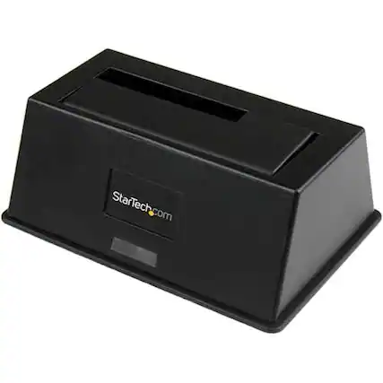 Front. StarTech.com - USB 3.0 Hard Drive Docking Station - Black.