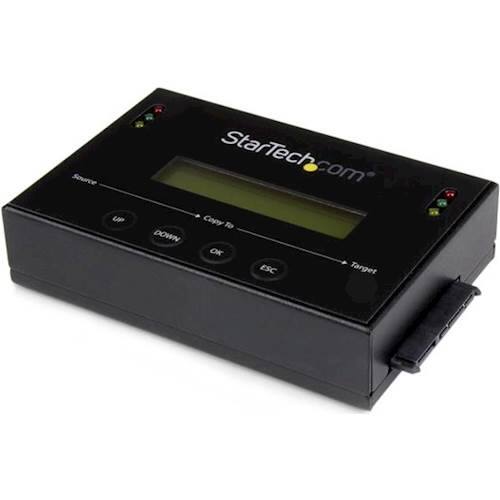 Left. StarTech.com - Standalone SATA Hard Drive Duplicator - Black.