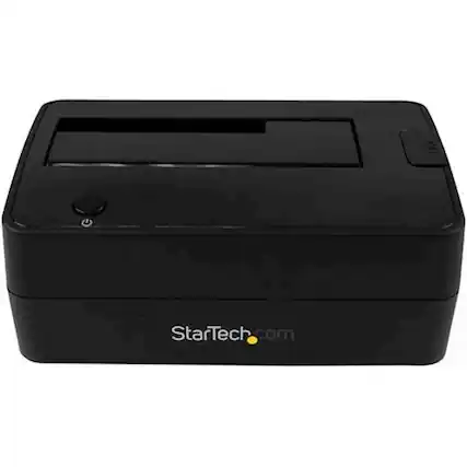 Front. StarTech.com - USB 3.1 Hard Drive Docking Station - Black.
