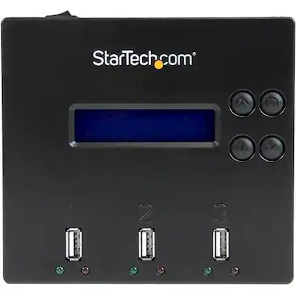 Front. StarTech.com - 1:2 USB 2.0 Flash Drive Duplicator and Eraser - Black.