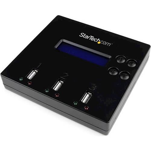 Left. StarTech.com - 1:2 USB 2.0 Flash Drive Duplicator and Eraser - Black.