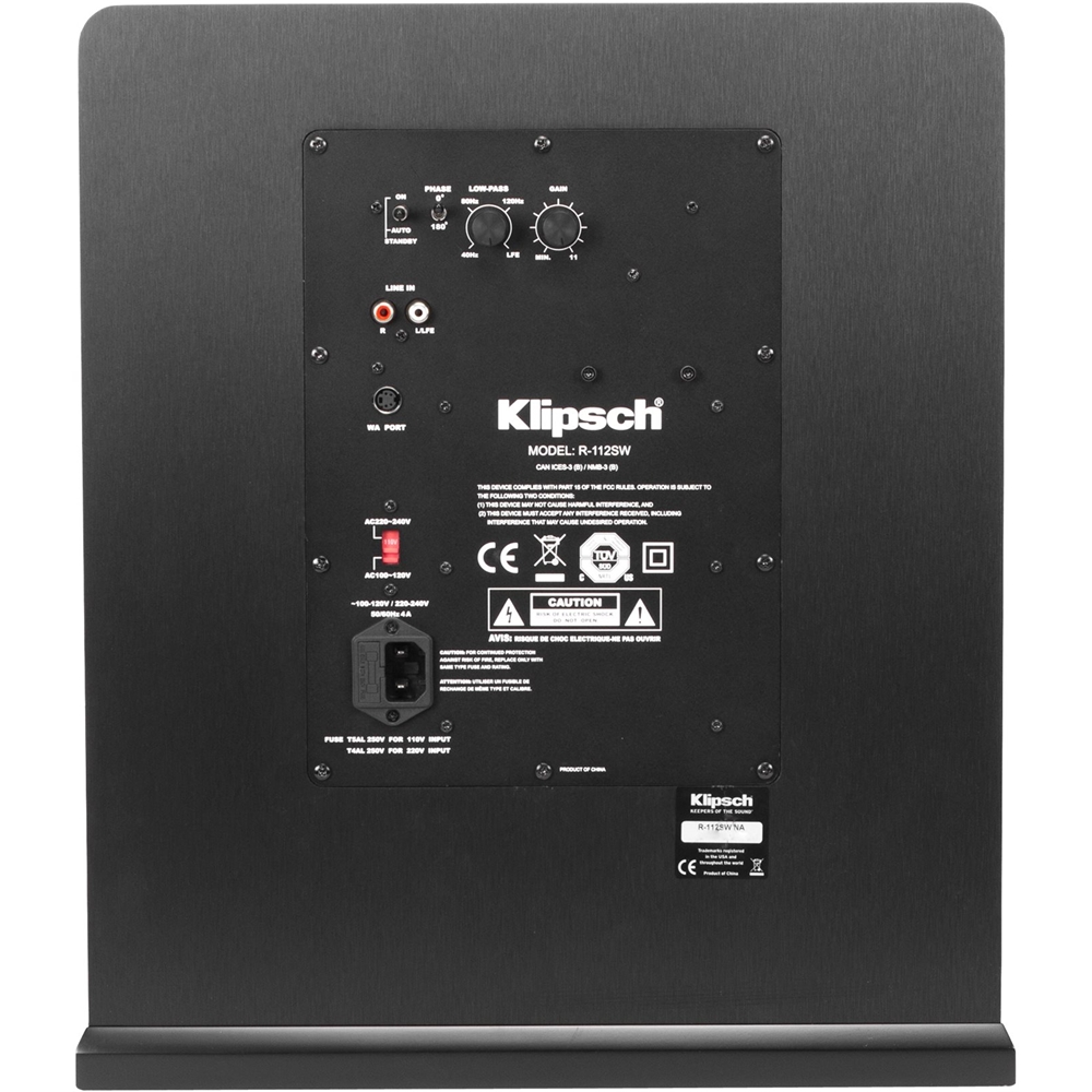 Back View: Klipsch - Reference Series 12" 300W Powered Subwoofer - Black