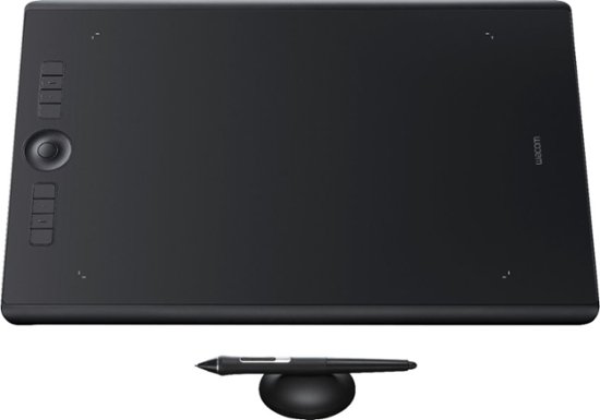 Front Zoom. Wacom - Intuos Pro Pen Drawing Tablet (Large) - Black.
