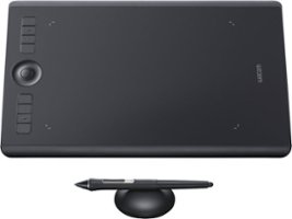 Wacom - Intuos Pro Pen Drawing Tablet (Medium) - Black - Front_Zoom