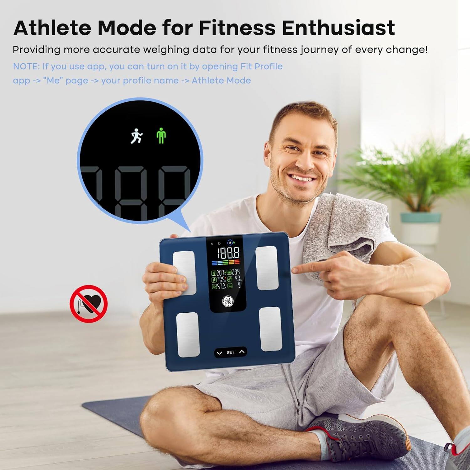 Athlete Mode for Fitness Enthusiast: Providing more accurate weighing data for your fitness journey of every change! NOTE: If you use the app, you can turn it on by opening the Fit Profile app -> "Me" page -> your profile name -> Athlete Mode.