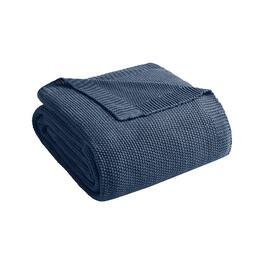 Gracie Mills - Lessie Classic Knit Cottage Blanket - Indigo