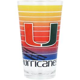 Indigo Falls - Miami Hurricanes 16oz. Heritage Pint Glass - Multicolor