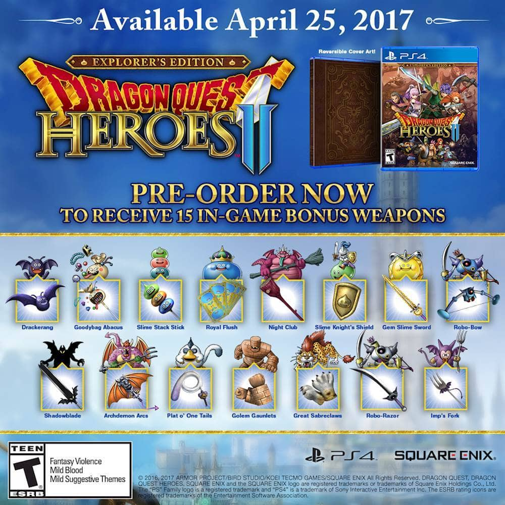 Dragon Quest Heroes 2 Explorers Edition [Online Game Code