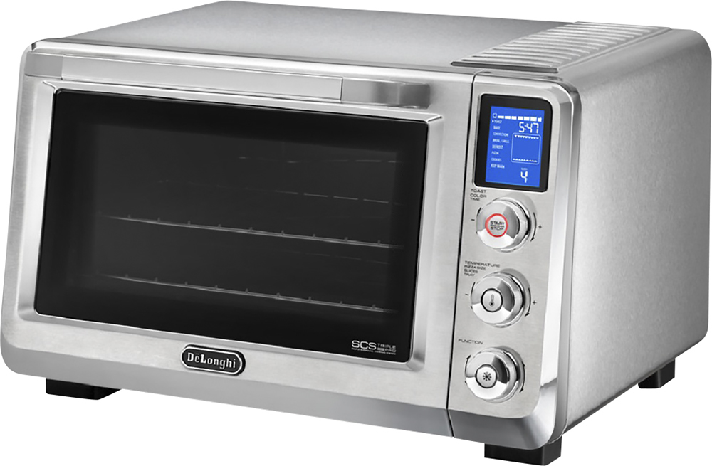 Angle View: DeLonghi Livenza Convection Oven with TriplePro Surround Cooking and 2 Racks