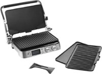 Angle Zoom. De'Longhi - Livenza All-Day Electric Grill - Black/Polished Chrome.