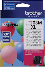 Front. Brother - LC203M XL High-Yield - Magenta Ink Cartridge.