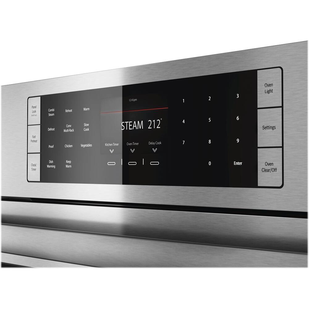Alt View 2. Bosch - Benchmark Series 29.8" Built-In Single Electric Steam Convection Wall Oven - Stainless Steel.