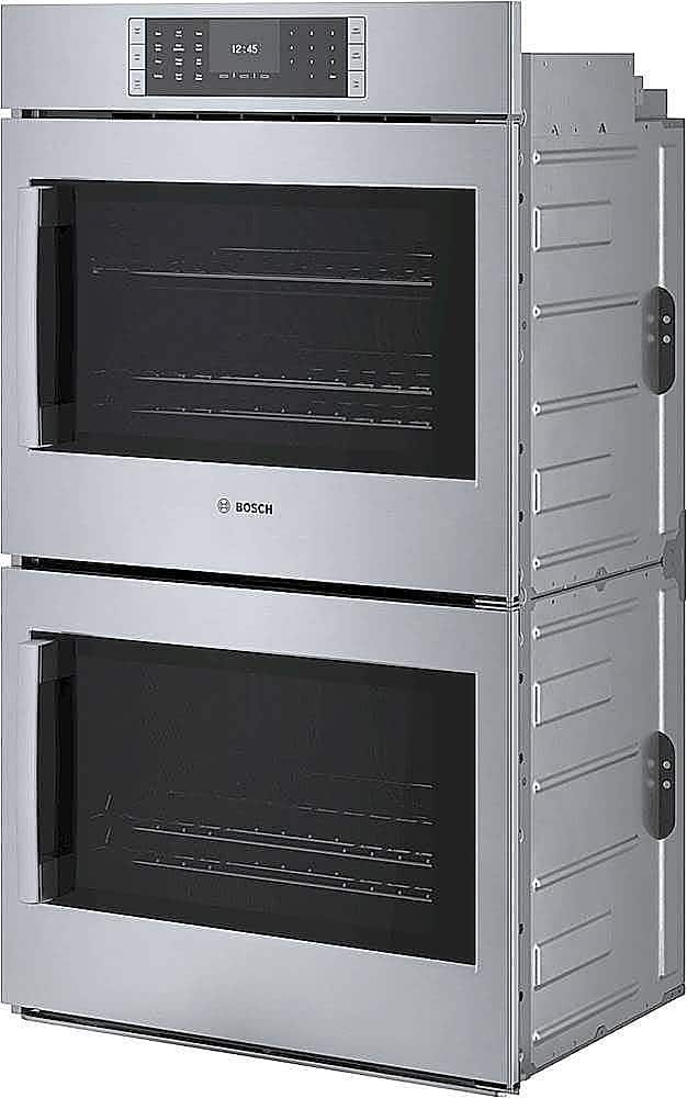 Left. Bosch - Benchmark Series 29.8" Built-In Electric Convection Double Wall Oven - Stainless steel.