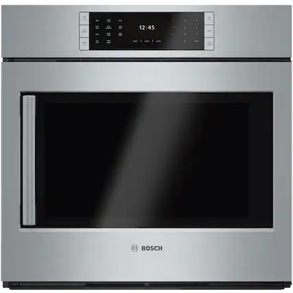 Front. Bosch - Benchmark Series 29.8" Built-In Single Electric Convection Wall Oven - Stainless steel.