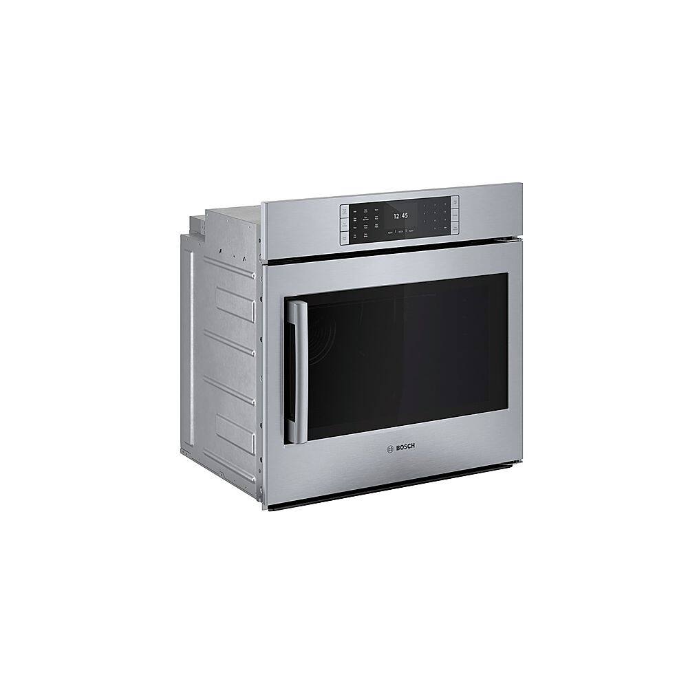 Left. Bosch - Benchmark Series 29.8" Built-In Single Electric Convection Wall Oven - Stainless steel.