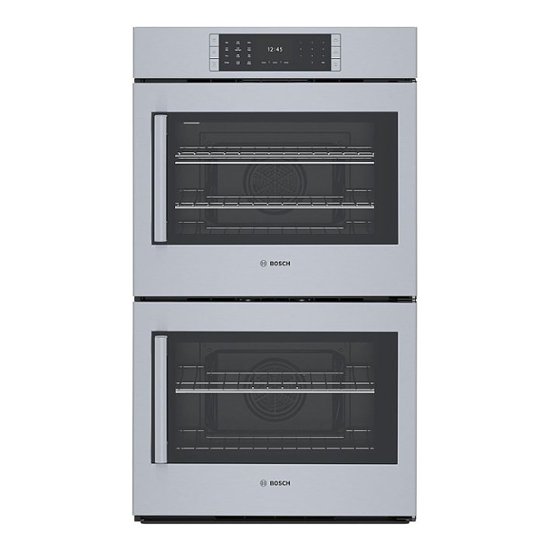 Front Zoom. Bosch - Benchmark Series 29.8" Built-In Electric Convection Double Wall Oven - Stainless Steel.