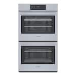 Bosch - Benchmark Series 29.8" Built-In Double Electric Convection Wall Oven - Stainless steel - Front_Standard