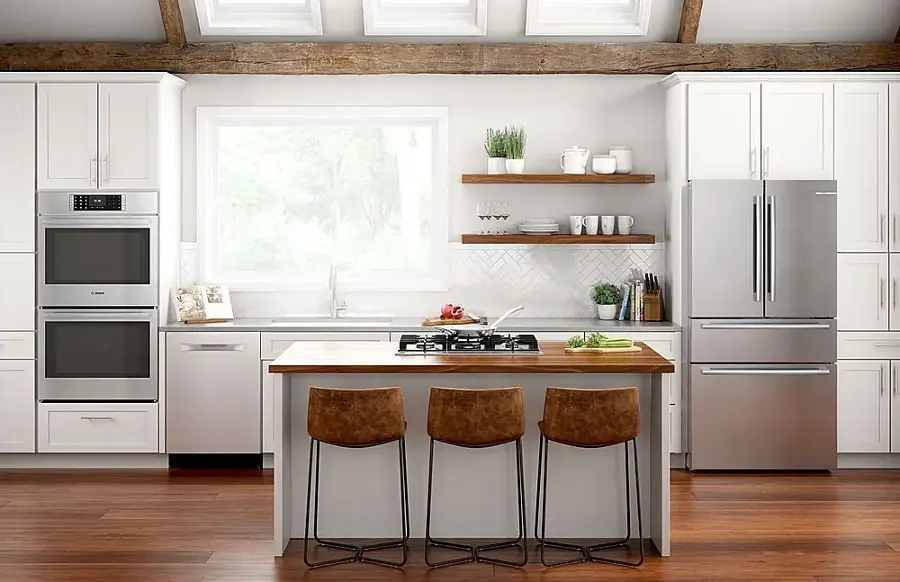 Alt View 17. Bosch - Benchmark Series 29.8" Built-In Electric Convection Double Wall Oven - Stainless steel.