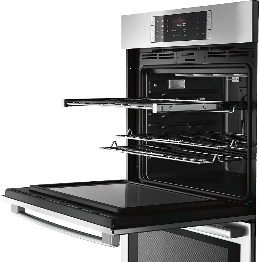 Alt View 12. Bosch - Benchmark Series 29.8" Built-In Electric Convection Double Wall Oven - Stainless steel.