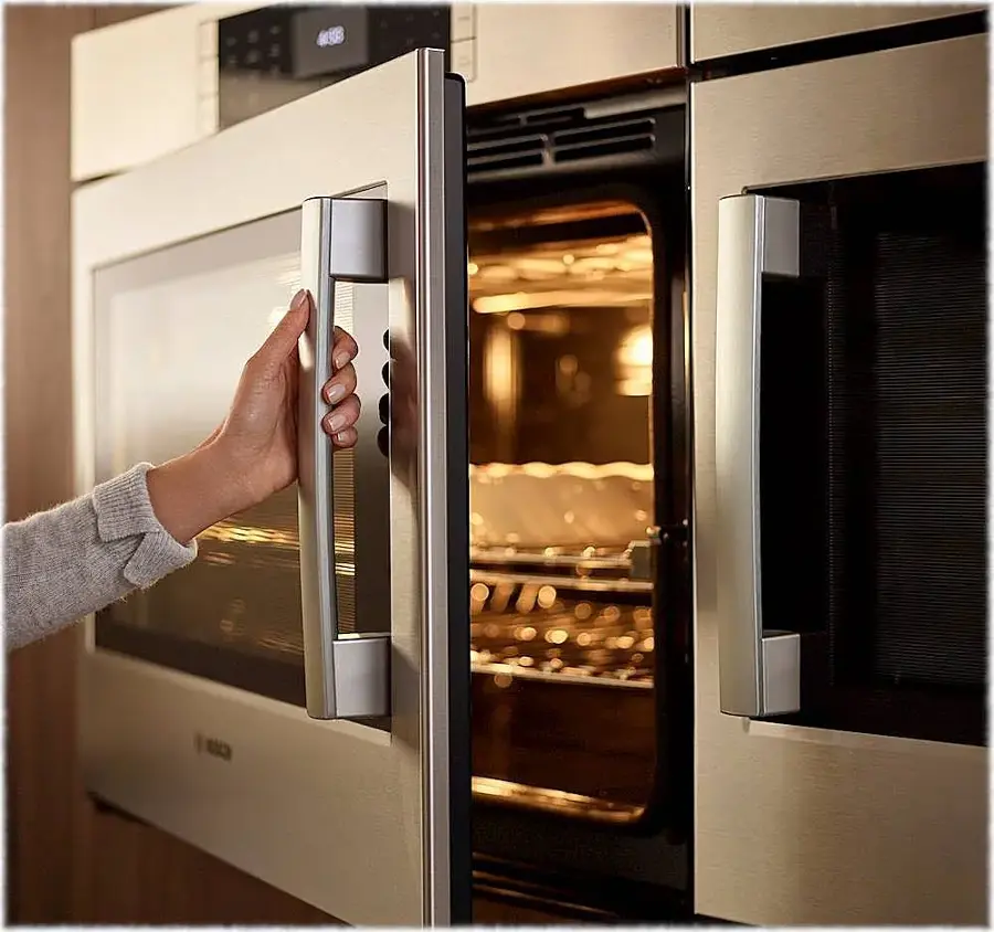 Alt View 17. Bosch - Benchmark Series 29.7" Built-In Single Electric Convection Wall Oven - Stainless steel.