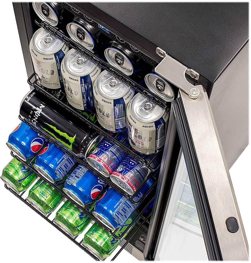 Alt View 15. NewAir - 96-Can Built-In Beverage Cooler with Precision Temperature Controls and Adjustable Shelves - Stainless Steel.
