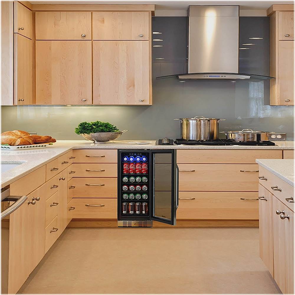 Alt View 16. NewAir - 96-Can Built-In Beverage Cooler with Precision Temperature Controls and Adjustable Shelves - Stainless Steel.
