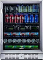 NewAir - 177-Can Built-In Beverage Cooler - Stainless steel - Front_Standard