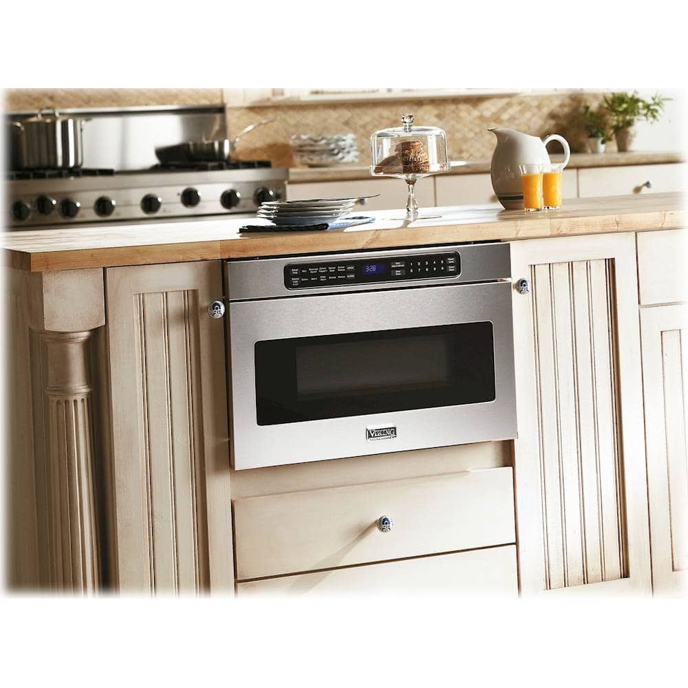 Angle. Viking - 1.2 Cu. Ft. Built-In Microwave - Stainless Steel.