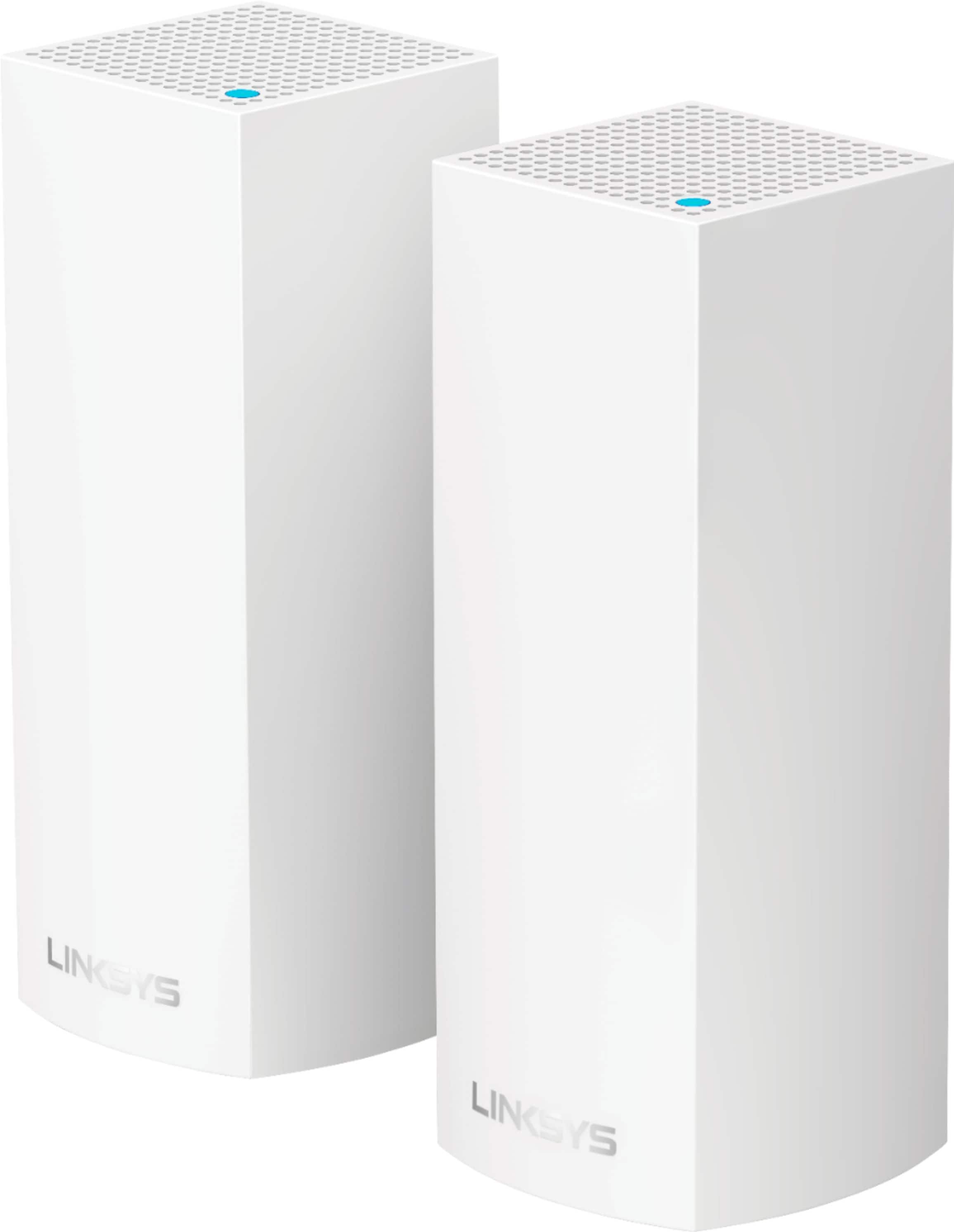Front. Linksys - Velop AC2200 Tri-Band Mesh Wi-Fi 5 System (2-pack) - White.