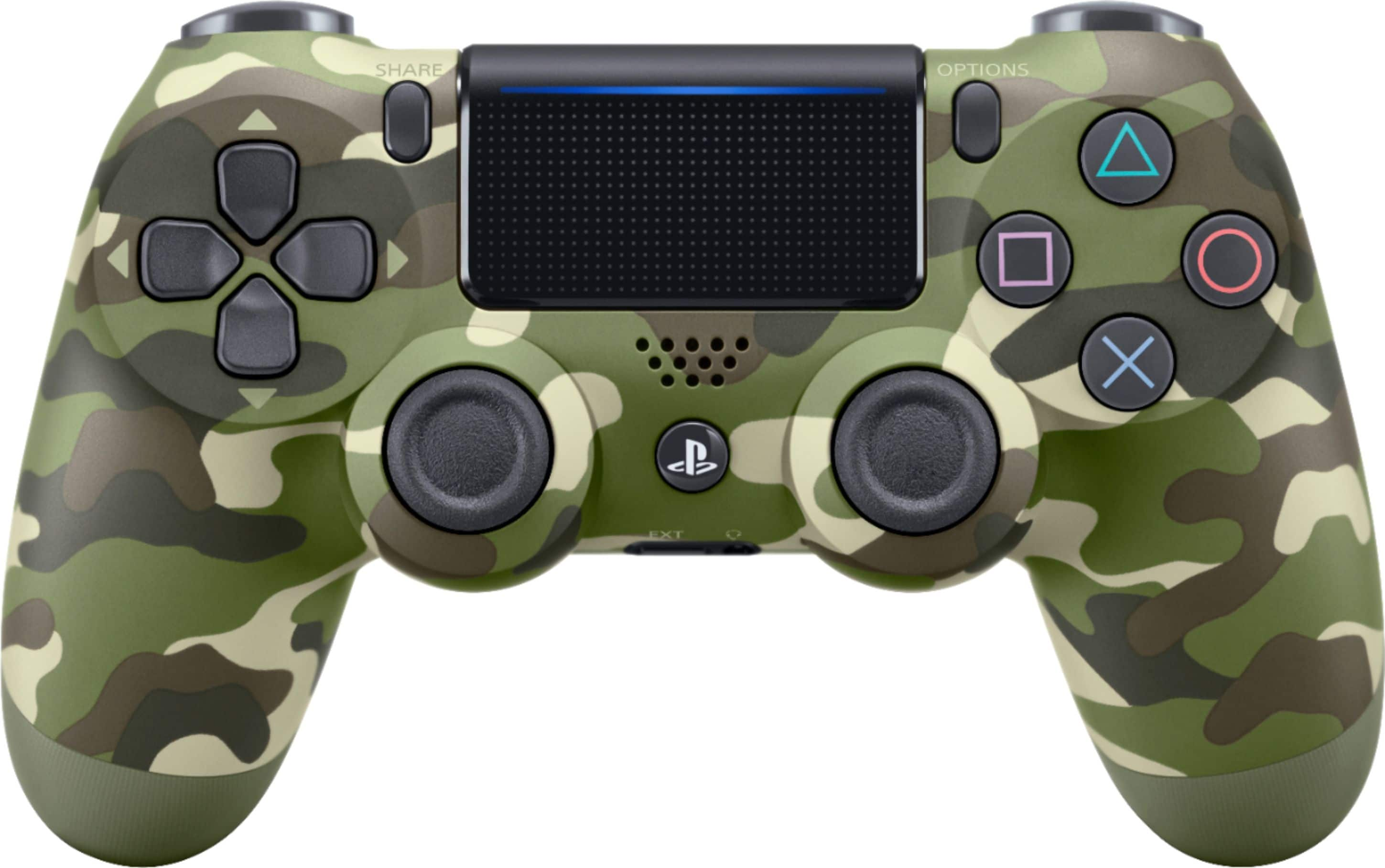 DualShock 4 Wireless Controller for Sony PlayStation 4 Green Camouflage  3001544 - Best Buy