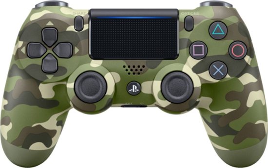 Front Zoom. DualShock 4 Wireless Controller for Sony PlayStation 4 - Green Camouflage.